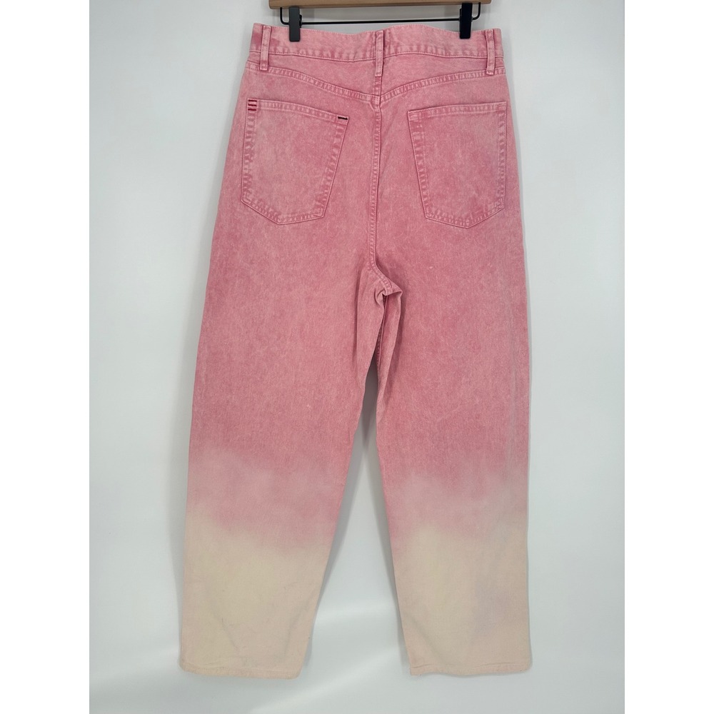 BDG Urban Outfitters High-Rise Baggy Women's Jean Sz 32 Ombre Pink Straight Leg - Picture 3 of 10
